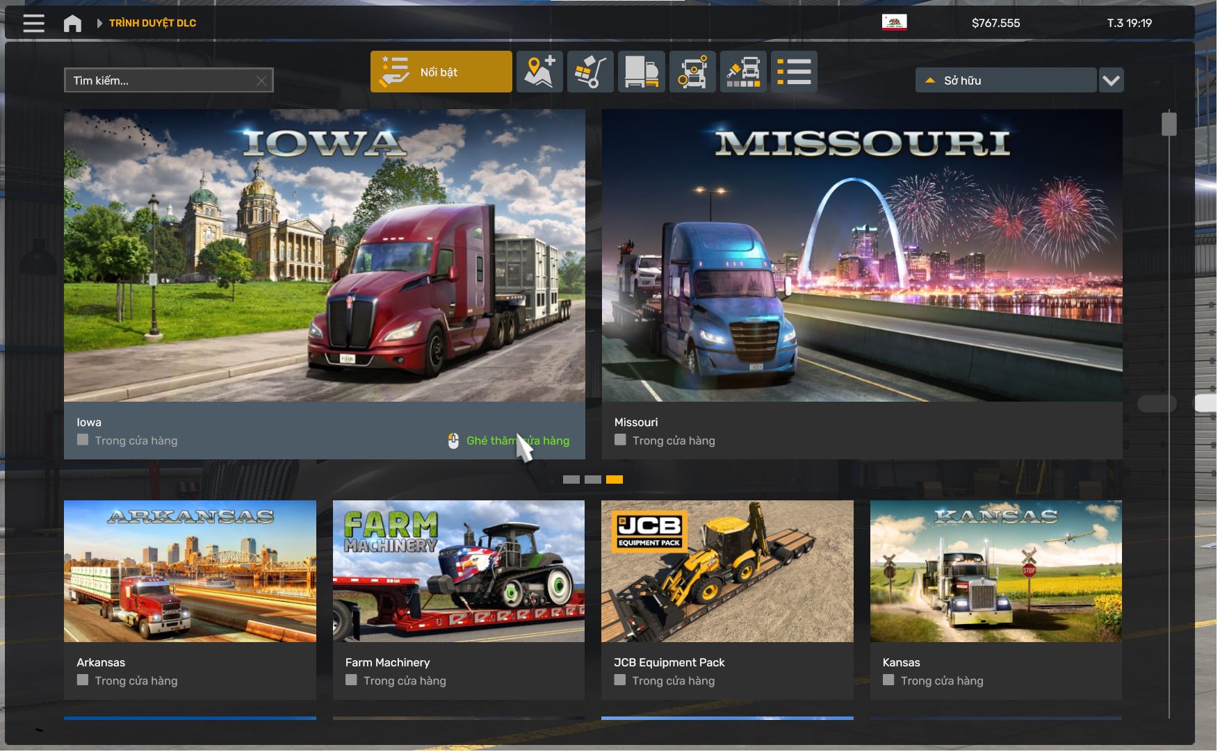 American Truck Simulator bản update dlc mới thiếu file bin , nên dlc ko dùng đc