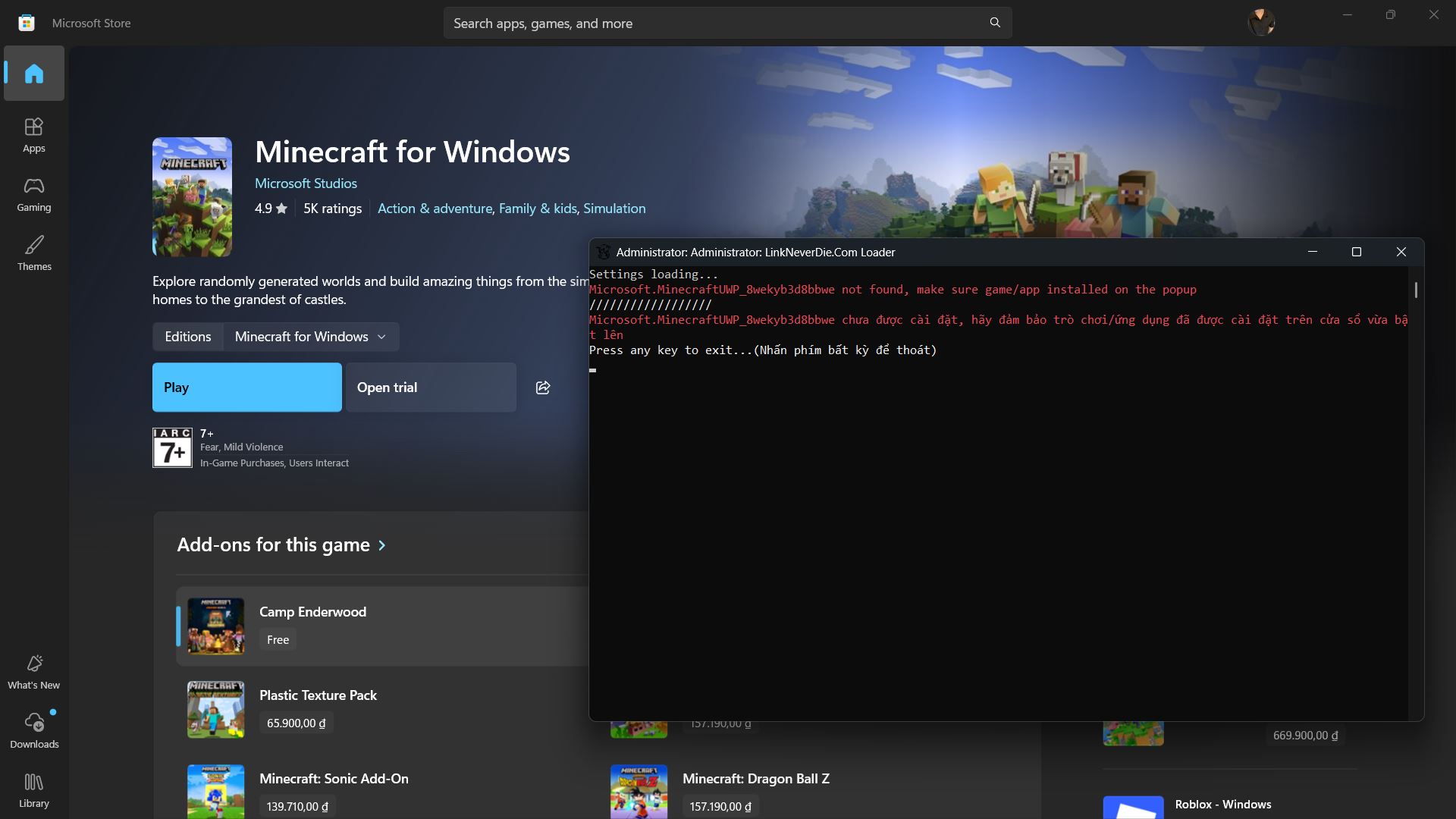 Không tìm thấy app dù đã cài đặt khi khởi động Launcher