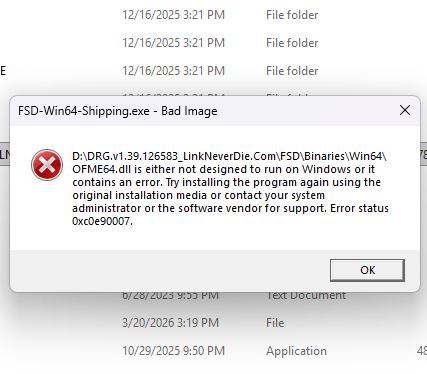 Lỗi khi chơi deep rock galactic trên steam