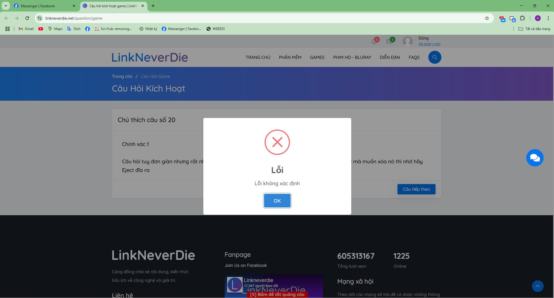 Bị lỗi sau khi đã hoàn thành các câu hỏi Bị lỗi sau khi đã hoàn thành các câu hỏi