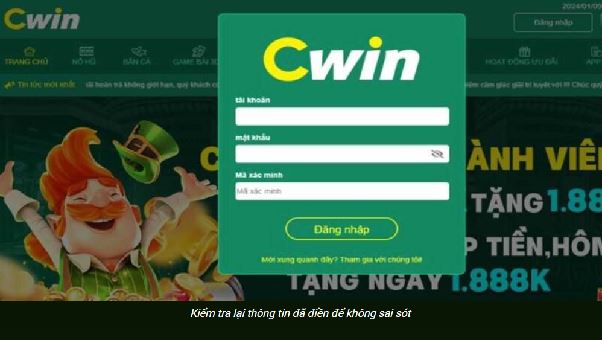 Đăng nhập Cwin chuẩn ba bước vào sảnh ngay