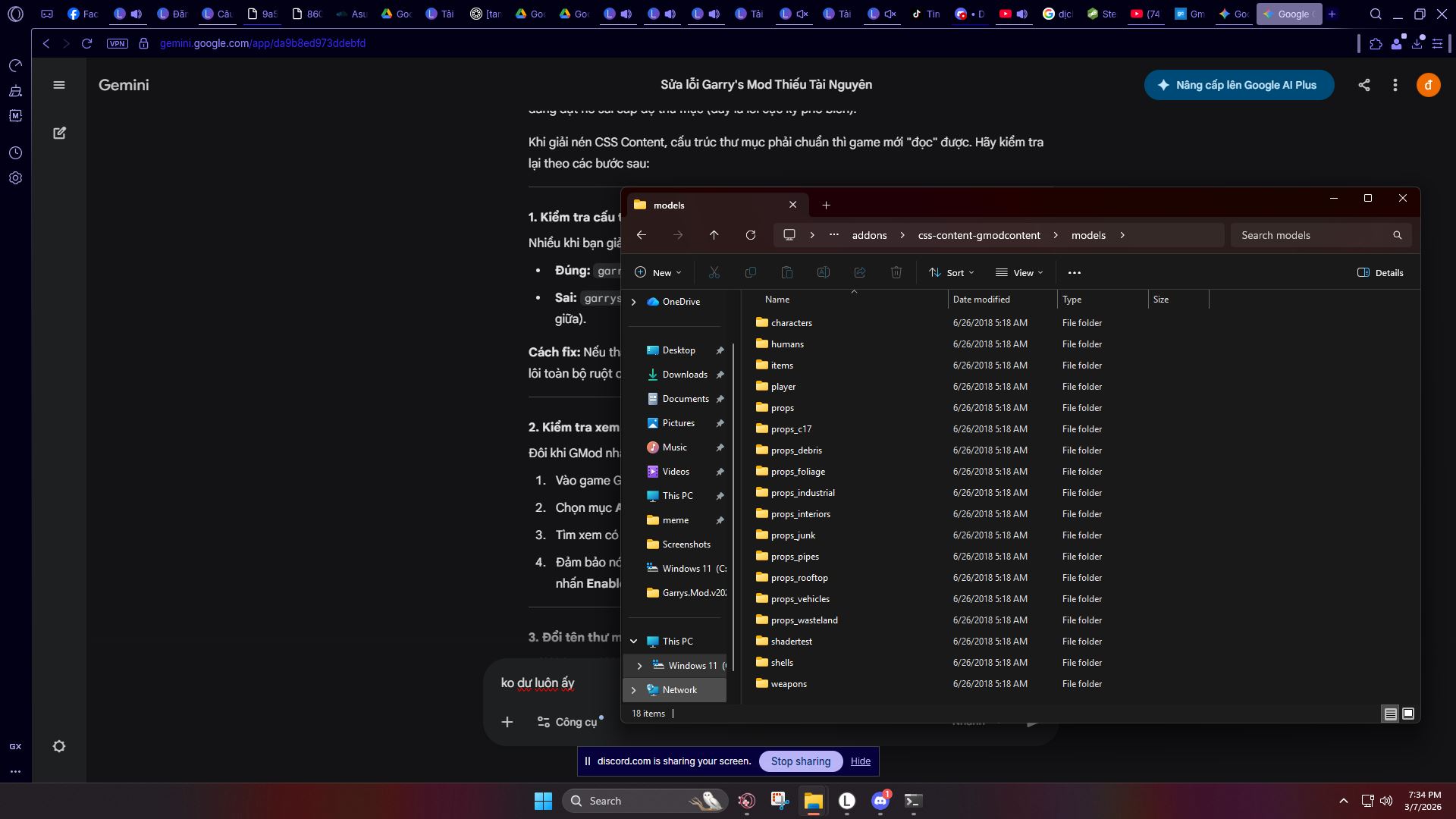 garry mods lỗi model 