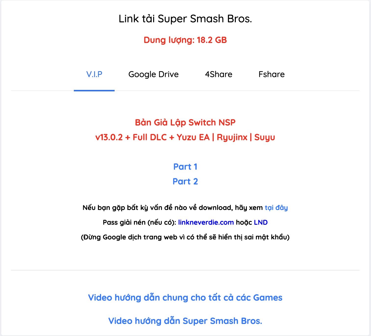 Lỗi link 404 Super Smash Bros. Lỗi link 404 Super Smash Bros.