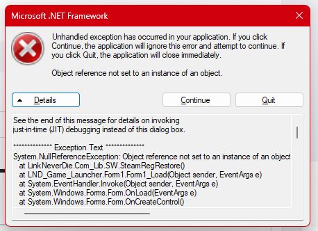 Lỗi LND Launcher