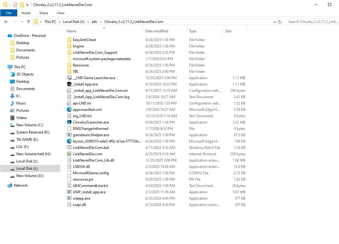 Lỗi game khi cài launcher ( game chivalry 2 )