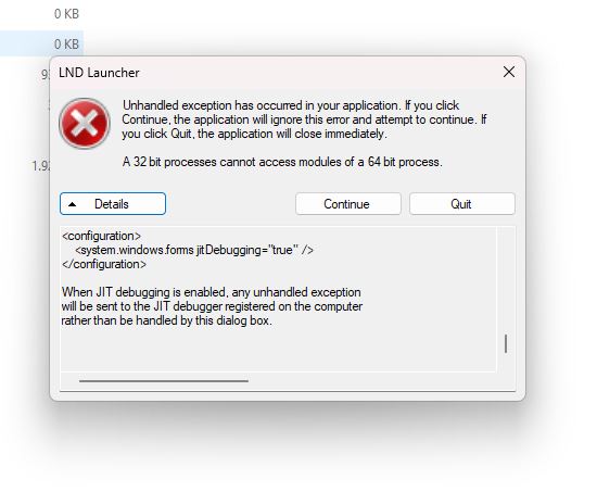 Lỗi 32 với 64 bit 