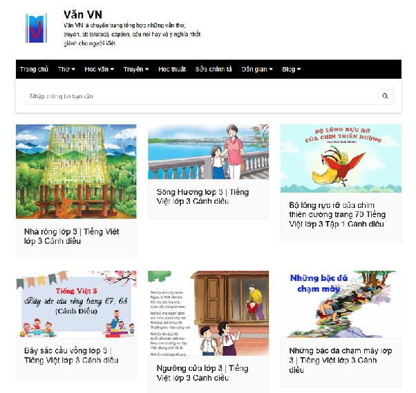 VanVN Net là "bách khoa toàn thư" của học sinh yêu văn học