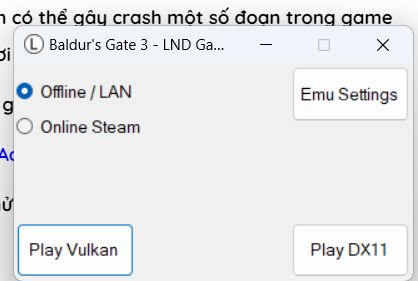 Cho tôi hỏi là Play Vulkan với Play DX11 2 cái này có gì khác nhau ạ