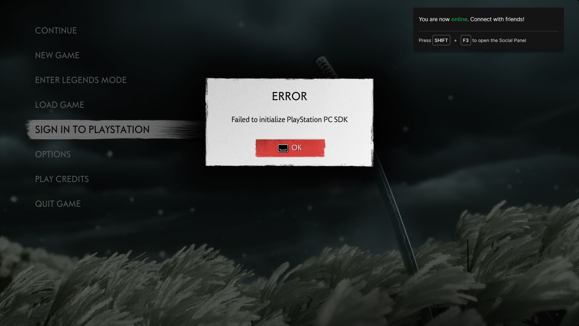 Lỗi không sign in playstation được ạ