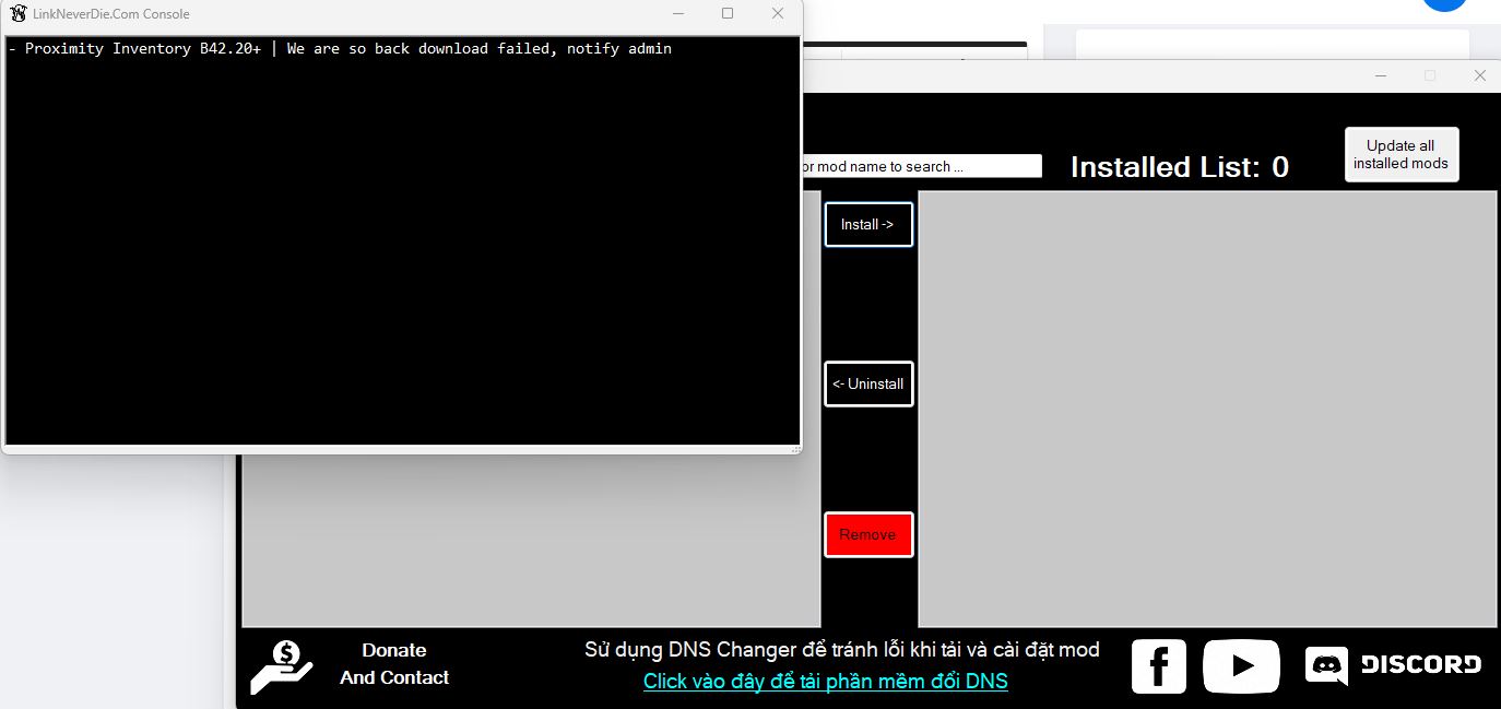 Đã cài DNS Changer, đã hiển thị Store của Steam, nhưng khi cài mod cho Project Zomboid làm bao nhiêu lần vẫn không cài được mod. Và em cũng đã thử các cách khác như đổi tên folder cho ngắn hơn,.. Mong ad và mọi người giúp đỡ em ạ. Đã cài DNS Changer, đã hiển thị Store của Steam, nhưng khi cài mod cho Project Zomboid làm bao nhiêu lần vẫn không cài được mod. Và em cũng đã thử các cách khác như đổi tên folder cho ngắn hơn,.. Mong ad và mọi người giúp đỡ em ạ.