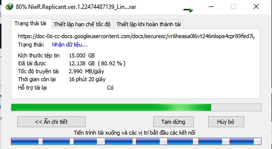 Sao google drive của mình chỉ download được 3mb/s?