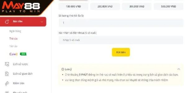 Rút Tiền May88 - Quy Trình Bảo Mật Dành Cho Người Chơi Rút Tiền May88 - Quy Trình Bảo Mật Dành Cho Người Chơi