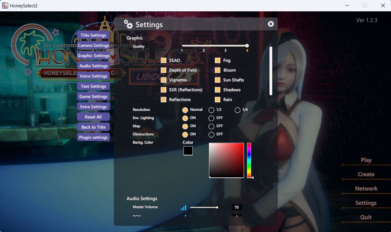 Honey Select không chỉnh fullscreen được trong game