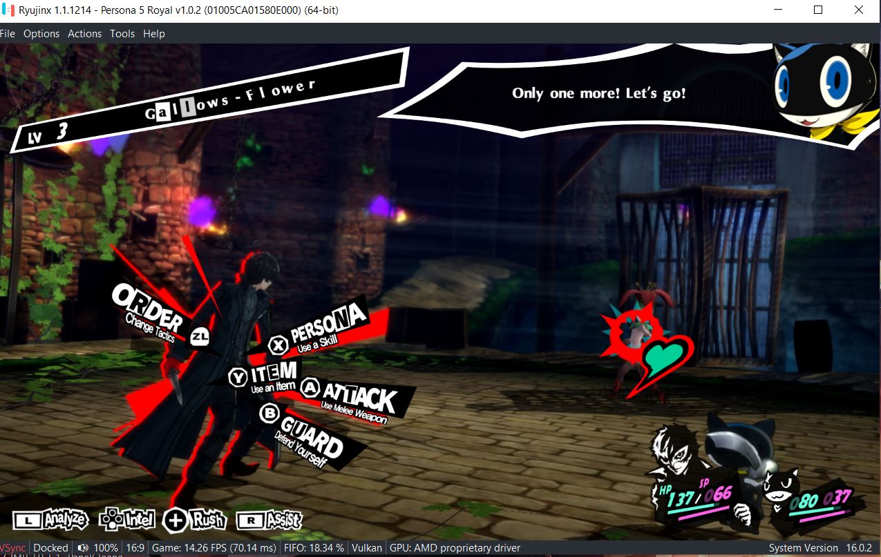 Persona 5 Royal crash khi đang chơi bằng Ryujinx Persona 5 Royal crash khi đang chơi bằng Ryujinx