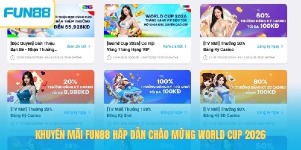 Khuyến Mãi Fun88 - Chương Trình Bùng Nổ Mùa Bóng Đá