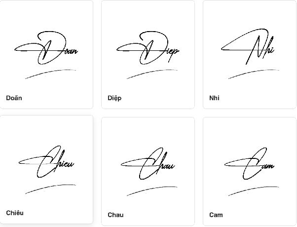 chữ ký đẹp theo tên