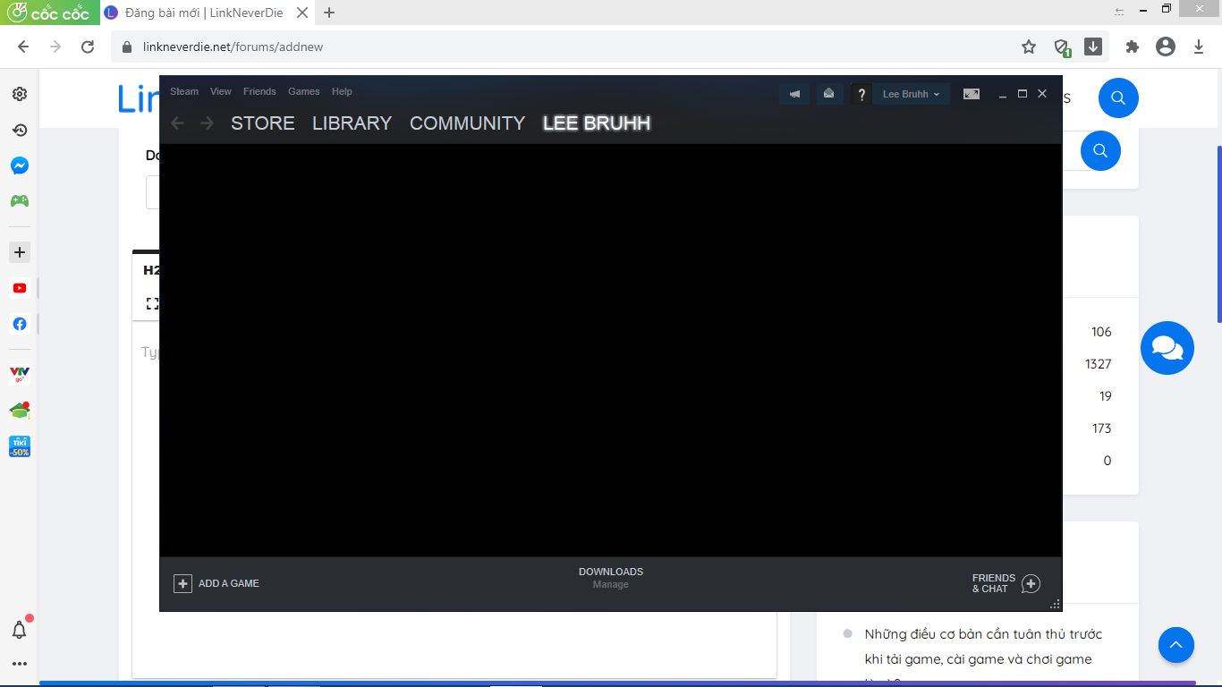 Steam bị màn hình đen