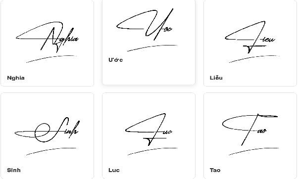 chữ ký đẹp theo tên
