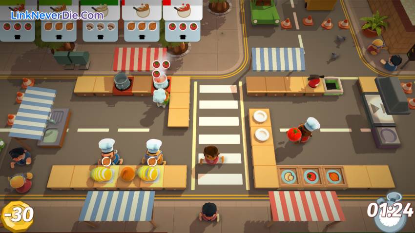 Hình ảnh trong game Overcooked (screenshot)