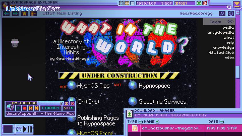 Hình ảnh trong game Hypnospace Outlaw (screenshot)