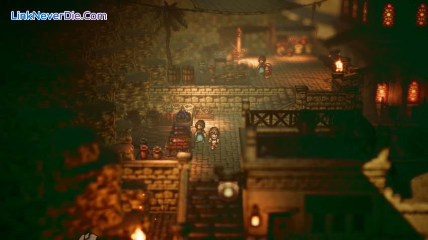 Hình ảnh trong game Octopath Traveler (screenshot)