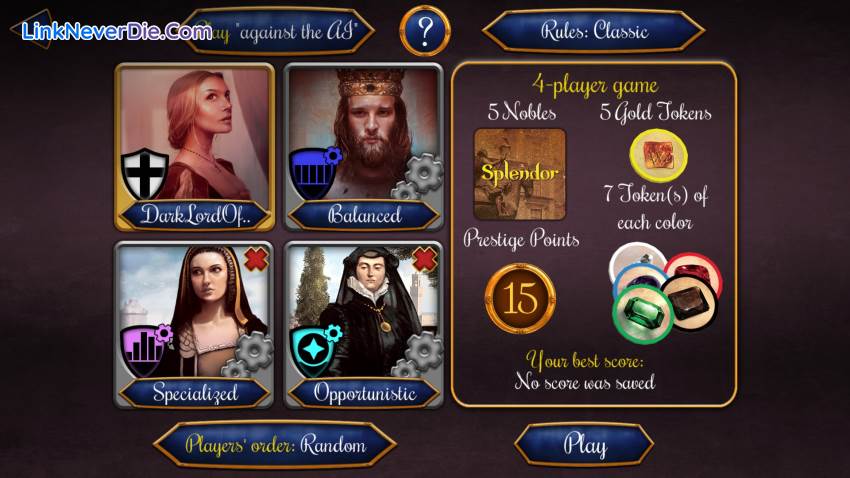 Hình ảnh trong game Splendor (screenshot)