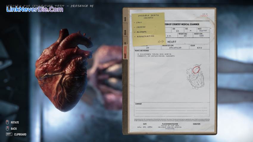 Hình ảnh trong game Autopsy Simulator (screenshot) Hình ảnh trong game Autopsy Simulator (screenshot)
