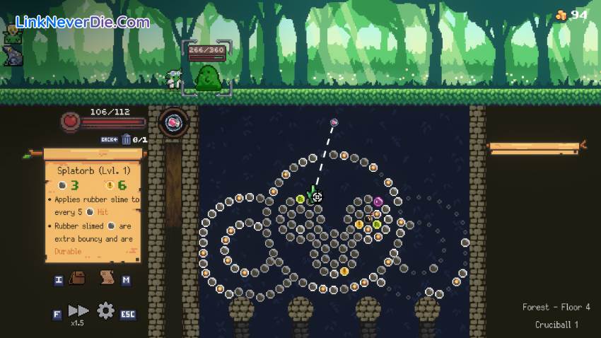 Hình ảnh trong game Peglin (screenshot) Hình ảnh trong game Peglin (screenshot)