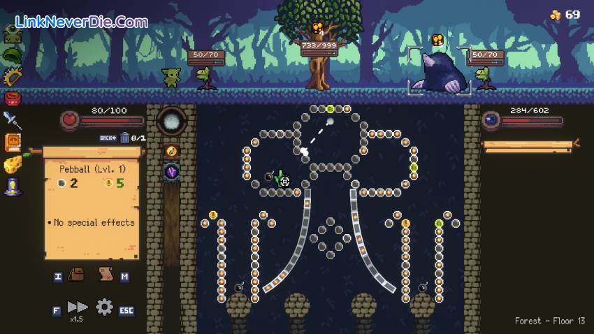 Hình ảnh trong game Peglin (screenshot) Hình ảnh trong game Peglin (screenshot)